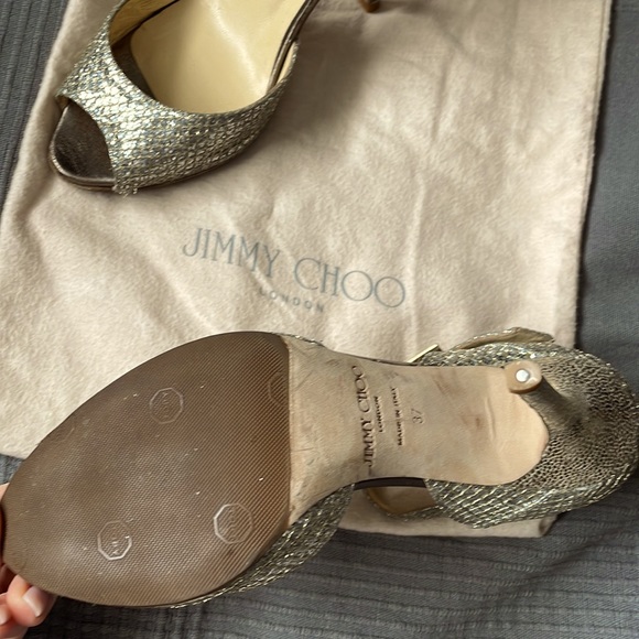 JIMMY CHOO authentic sandals so 🤩 paid 670$ with tax, size 37 or USA 7 - Picture 6 of 8
